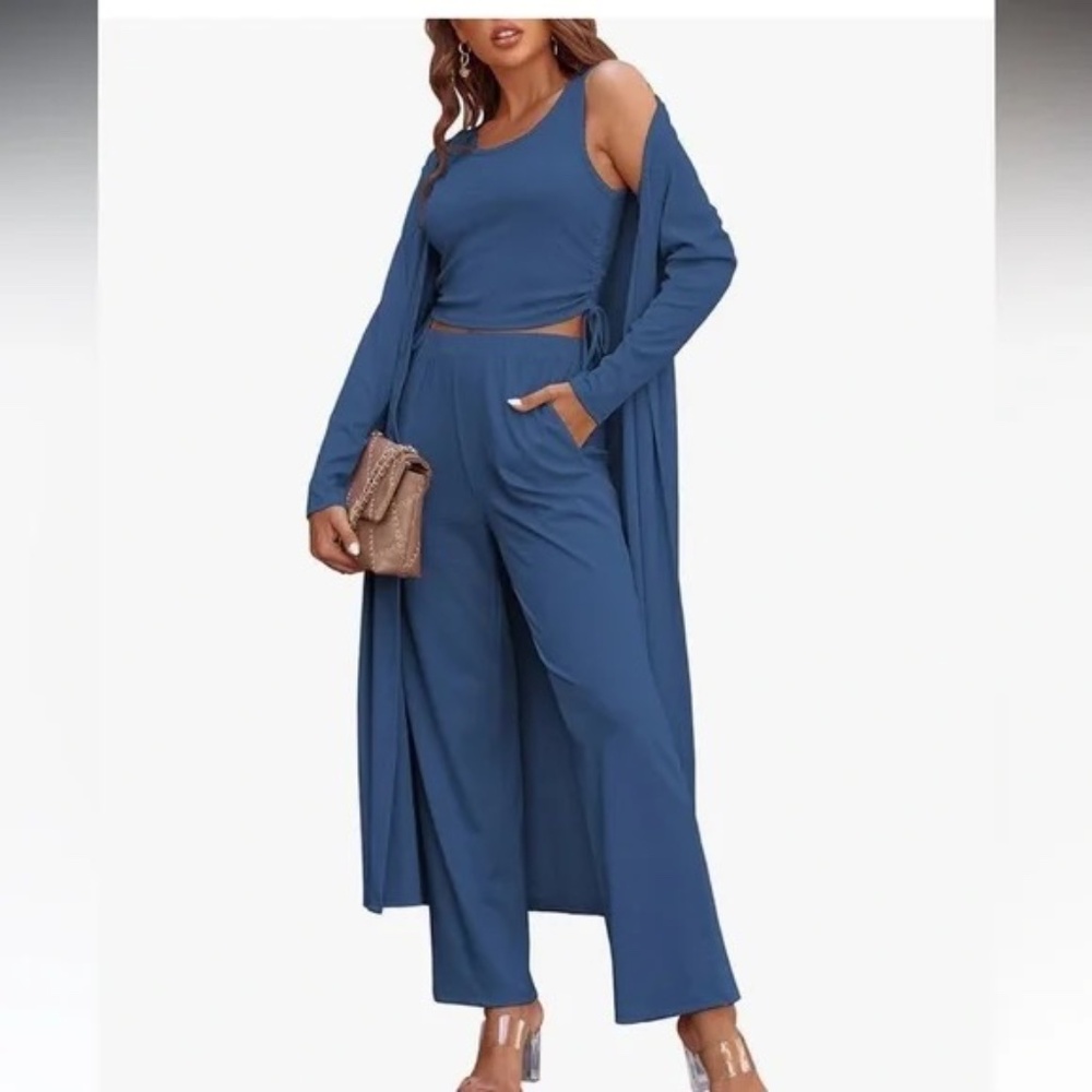 3 Piece XXL Periwinkle Lounge Set